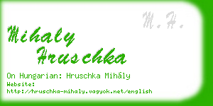 mihaly hruschka business card